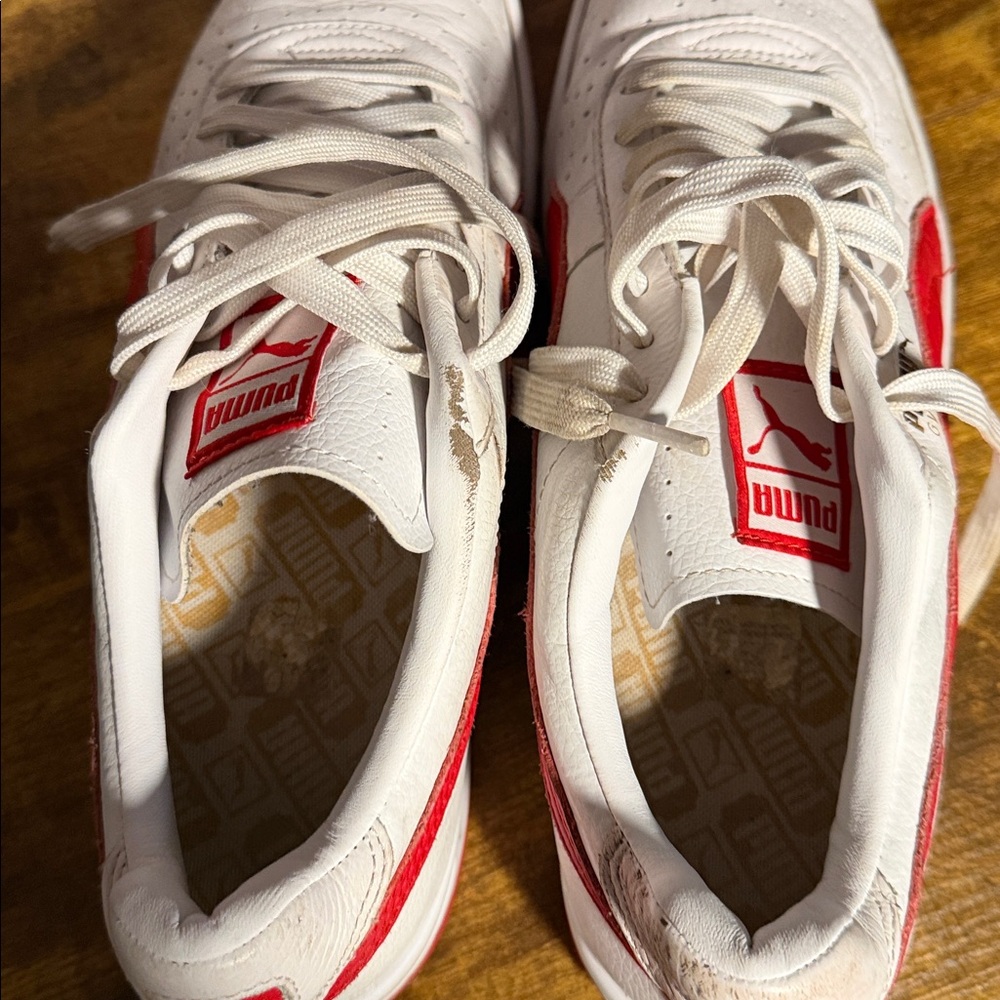 Puma White‎ and Red Athletic Shoes - Picture 6 of 7